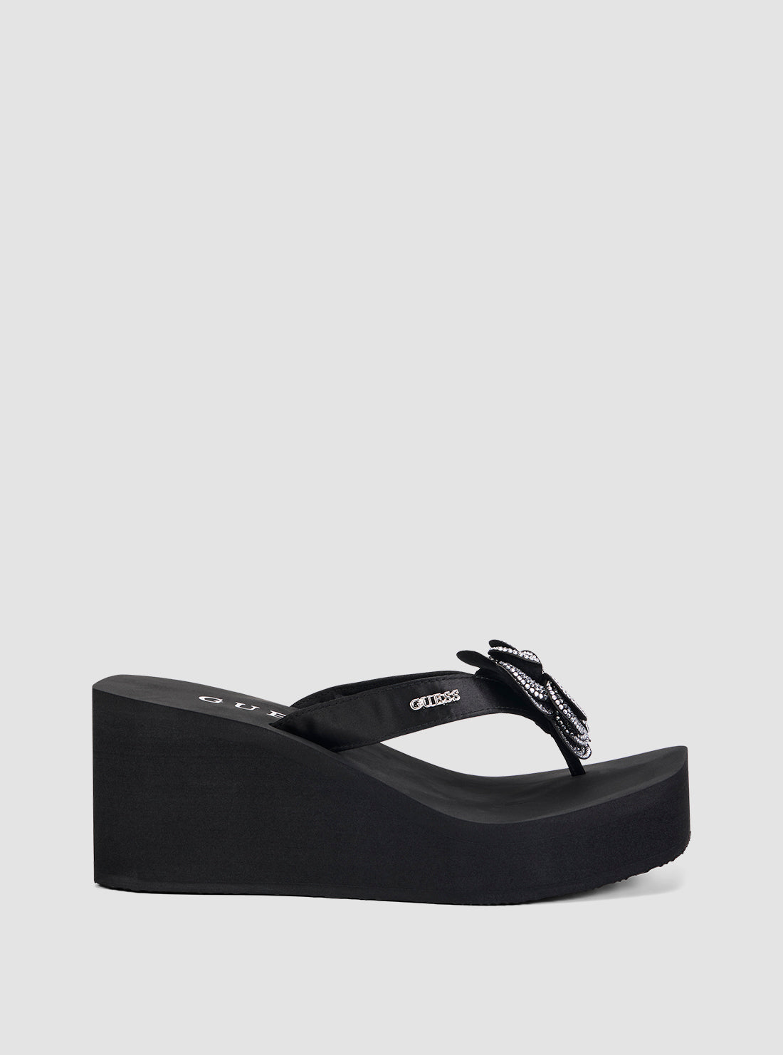 GUESS Footwear Black Damani Wedge Sandals DAMANI Side View