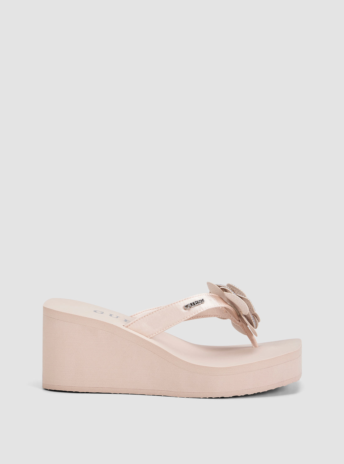 GUESS Footwear White Damani Wedge Sandals DAMANI Side View