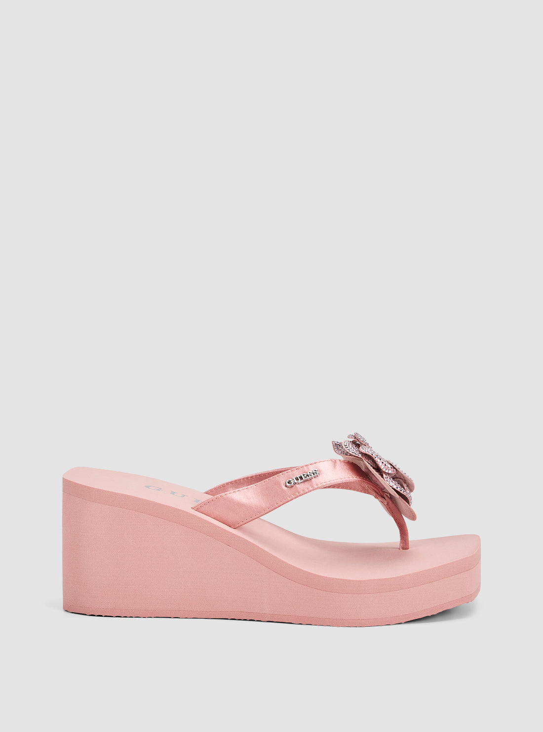 GUESS Womens Pink Damani Wedge Sandals DAMANI Side View