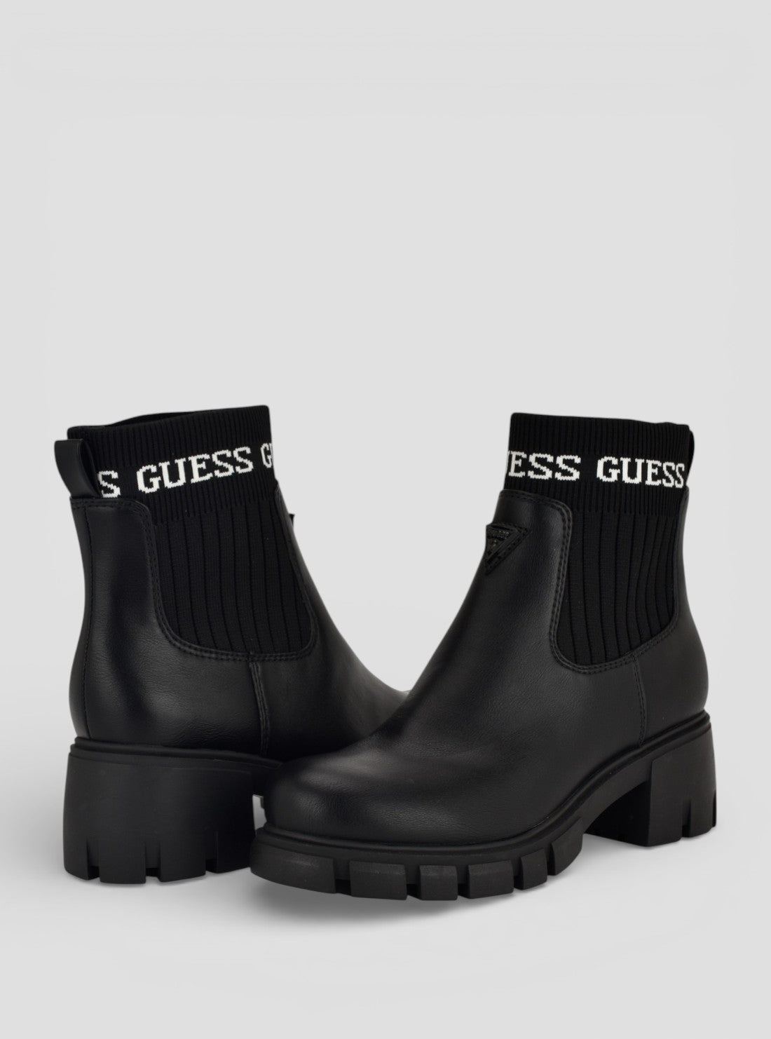 GUESS Footwear Black Davion Ankle Boots DAVION Front Side View