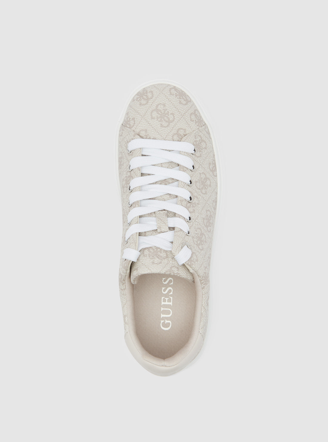 Beige Logo Denesa Chunky Low-Top Sneakers