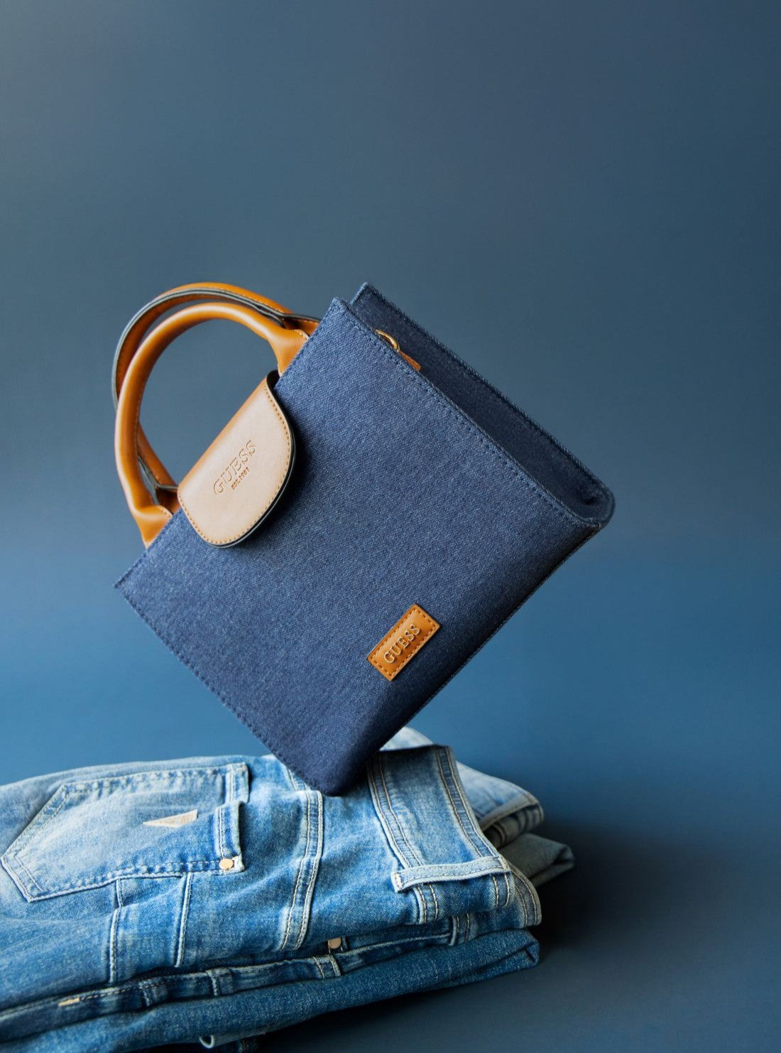 Denim Mini Tote Bag | Free Gift with Purchase – GUESS