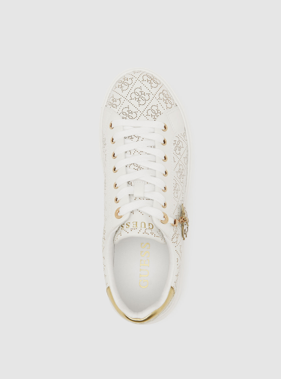 White Denesa Low-Top Platform Sneakers