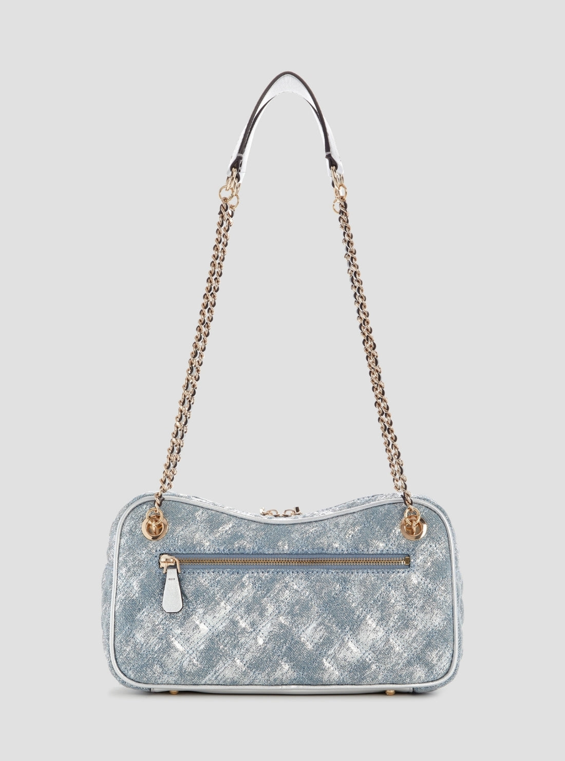 GUESS Womens Blue Giully II Shoulder Satchel Bag DG967309 Back View