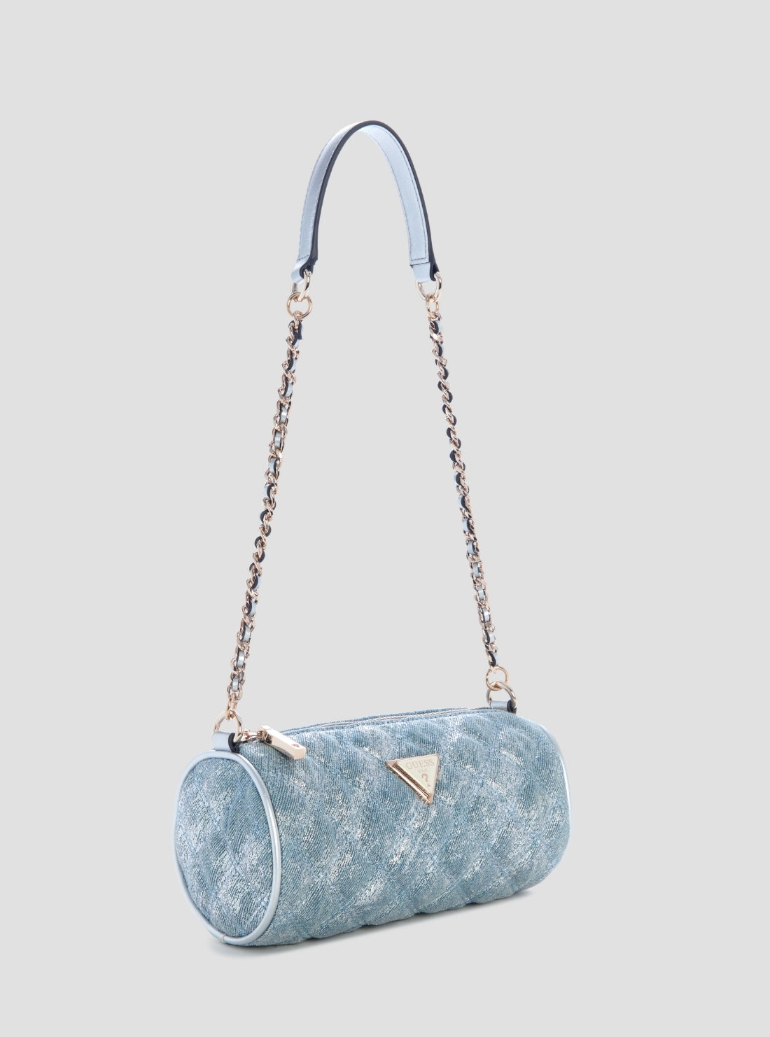 GUESS Womens Blue Giully II Mini Barrel Bag DG967372 Side View