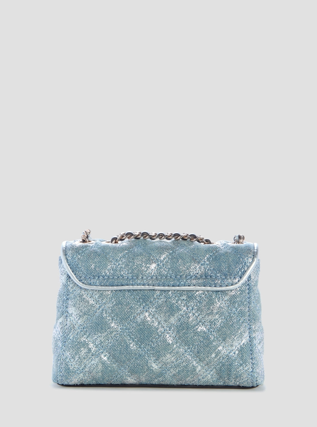 GUESS Womens Blue Giully II Mini Convertible Flap Bag DG967374 Back View