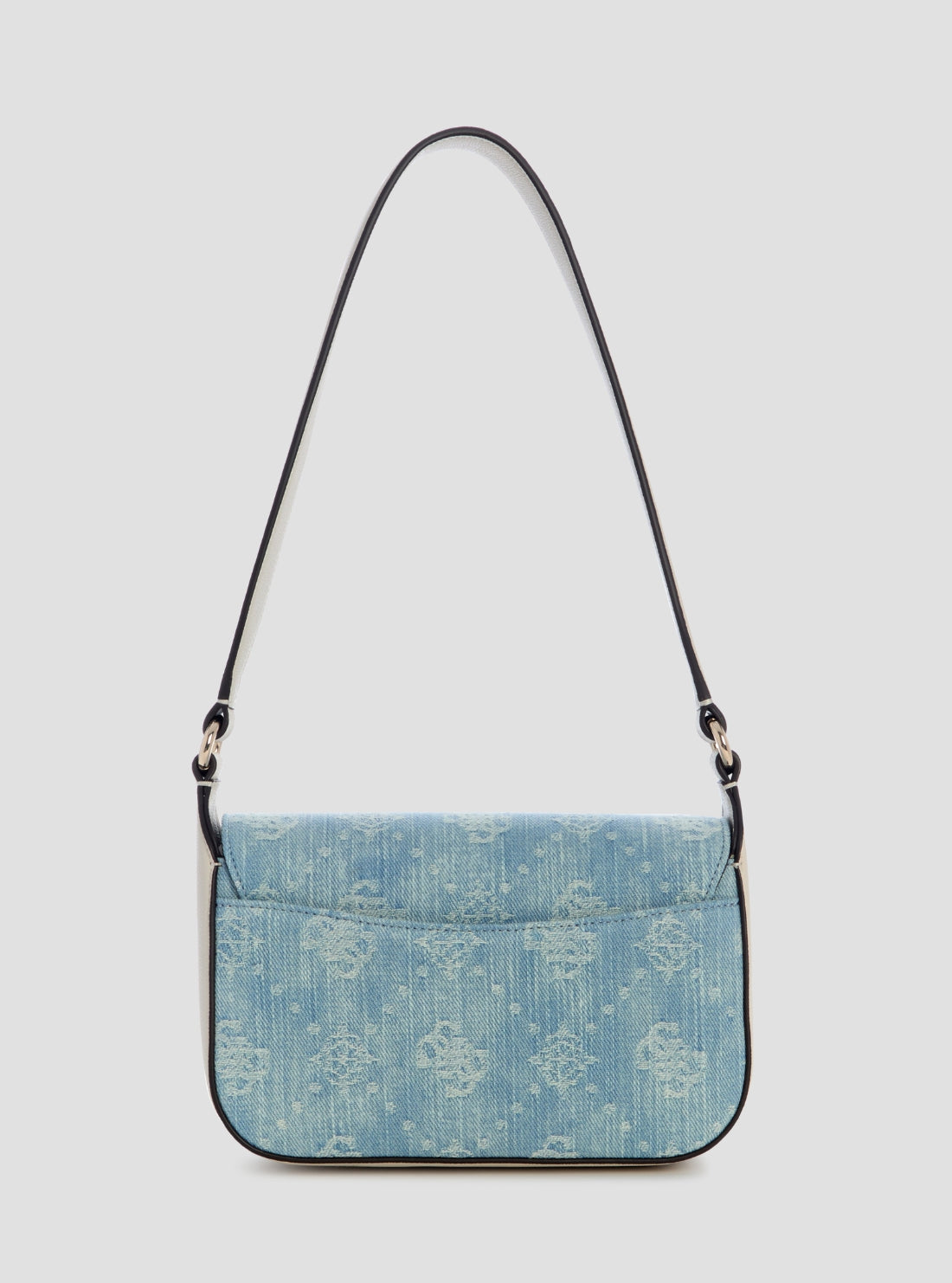 GUESS Womens Denim Logo Ruby Flap Shoulder Bag DG974019 Back View