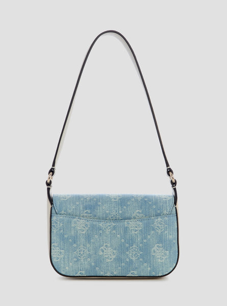 Denim Logo Ruby Flap Shoulder Bag | GUESS