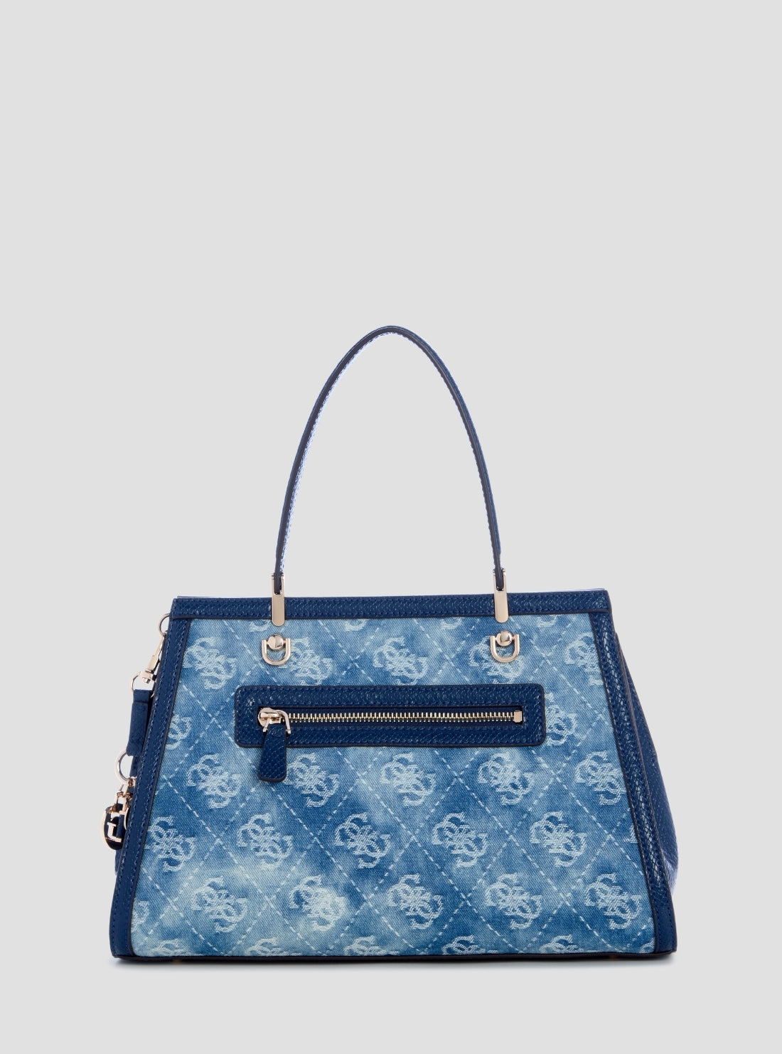 GUESS Womens Blue Logo Dovie Satchel Bag DG990906 Back View