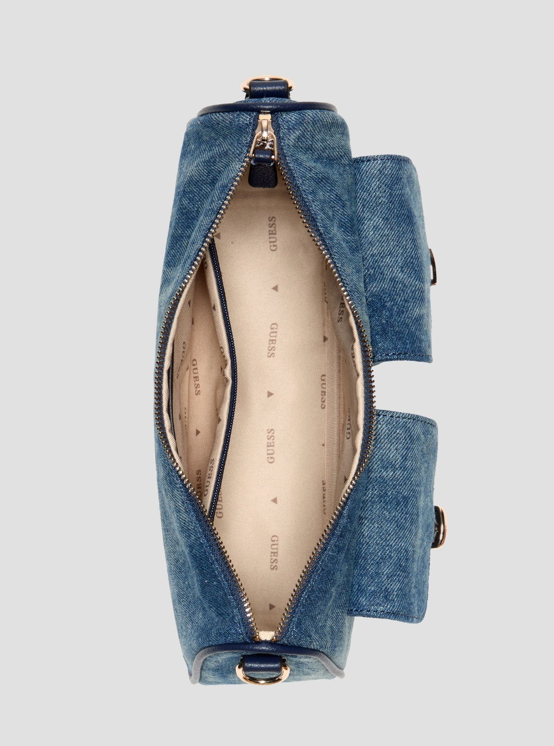 GUESS Womens Blue Kassie Convertible Shoulder Bag DG993017 Inside View
