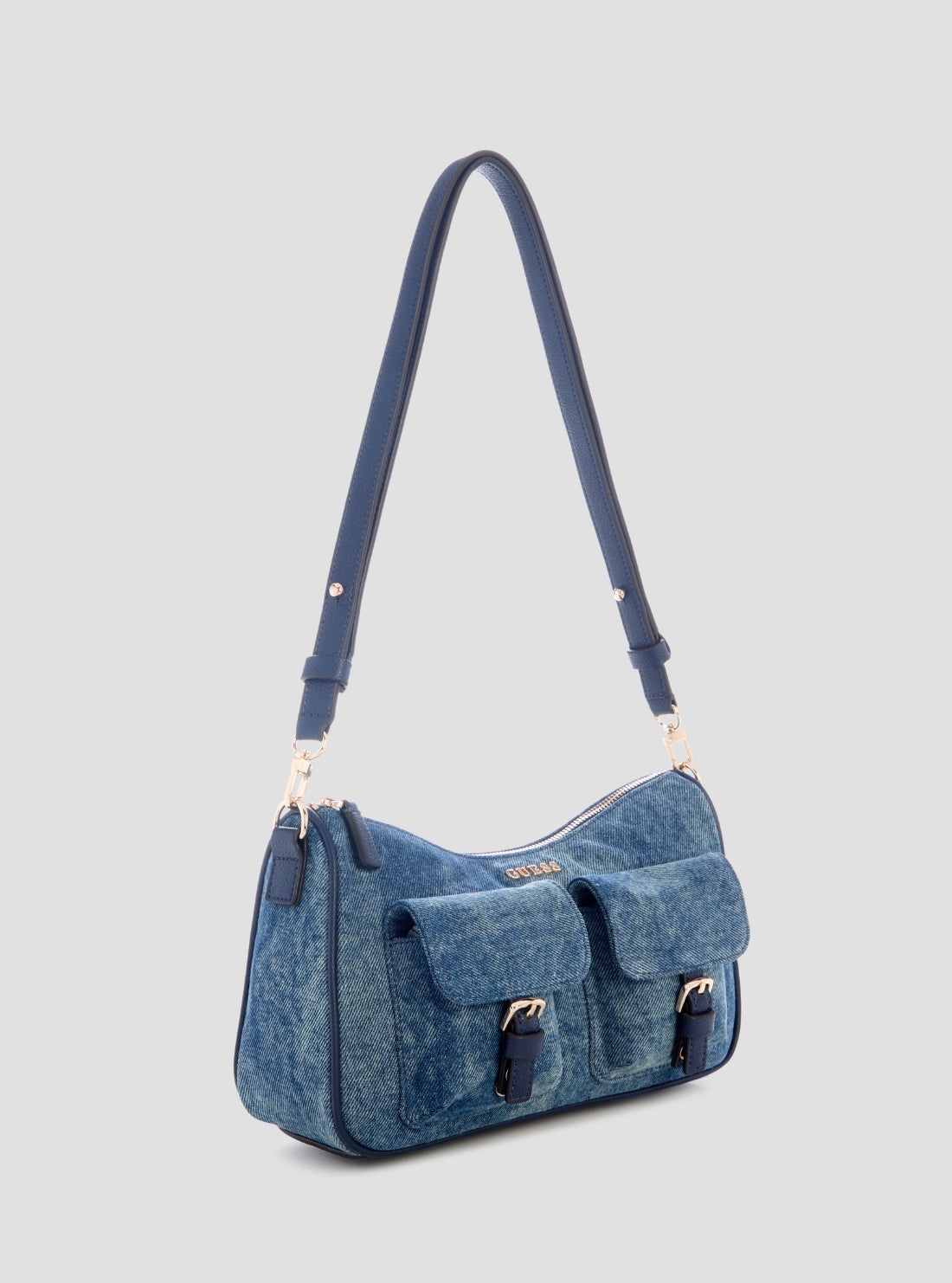 GUESS Womens Blue Kassie Convertible Shoulder Bag DG993017 Side View