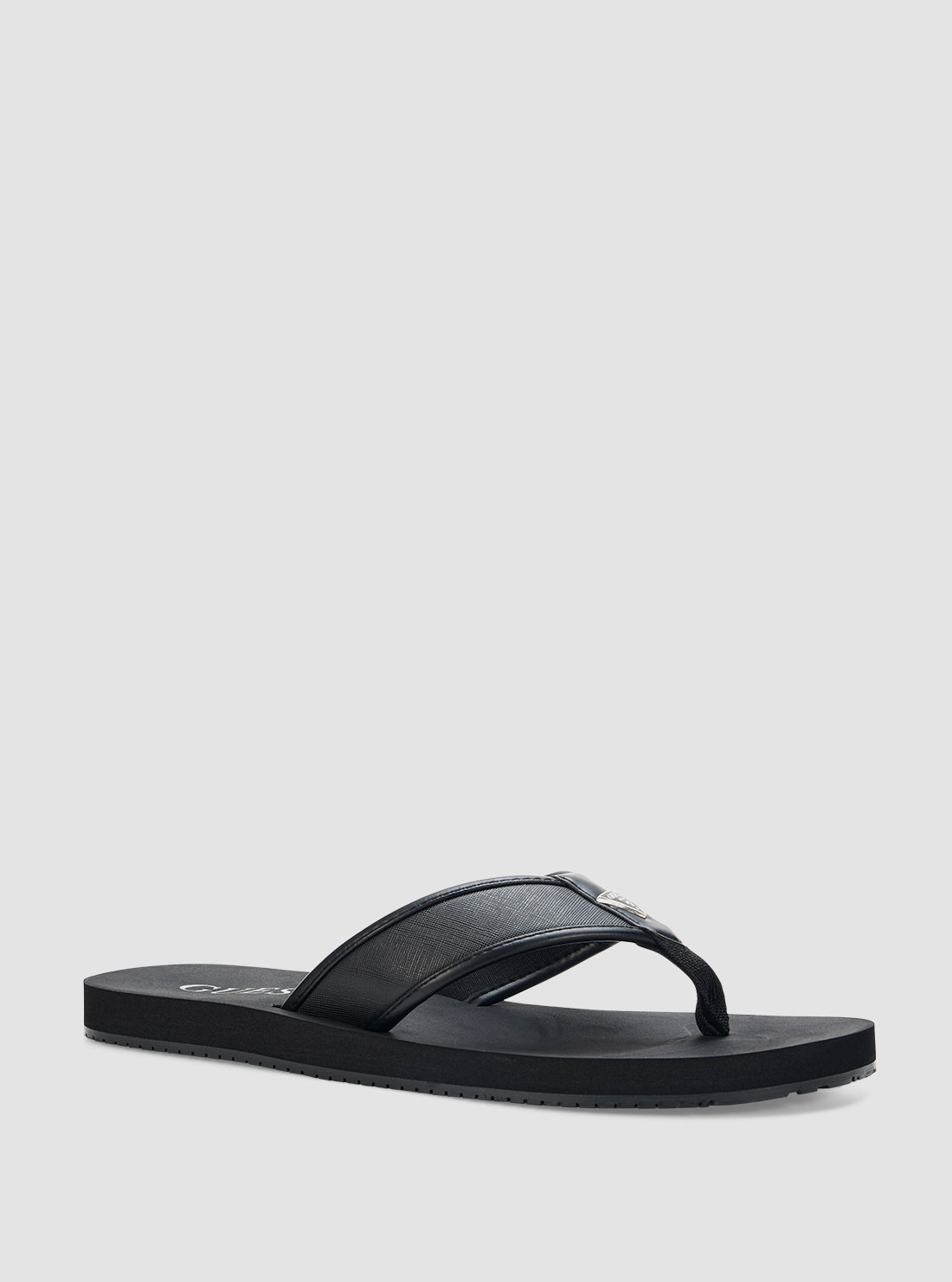 GUESS Mens Black Dingle Sandals DINGLE Front Side View