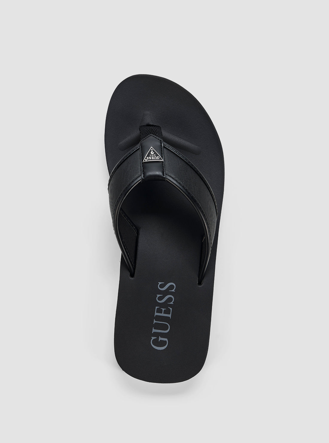 GUESS Mens Black Dingle Sandals DINGLE Top View