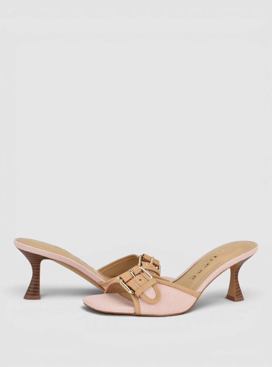 GUESS Footwear Light Pink Logo Dista Heels DISTA2 Front Side View