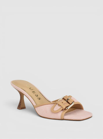 GUESS Footwear Light Pink Logo Dista Heels DISTA2 Side View
