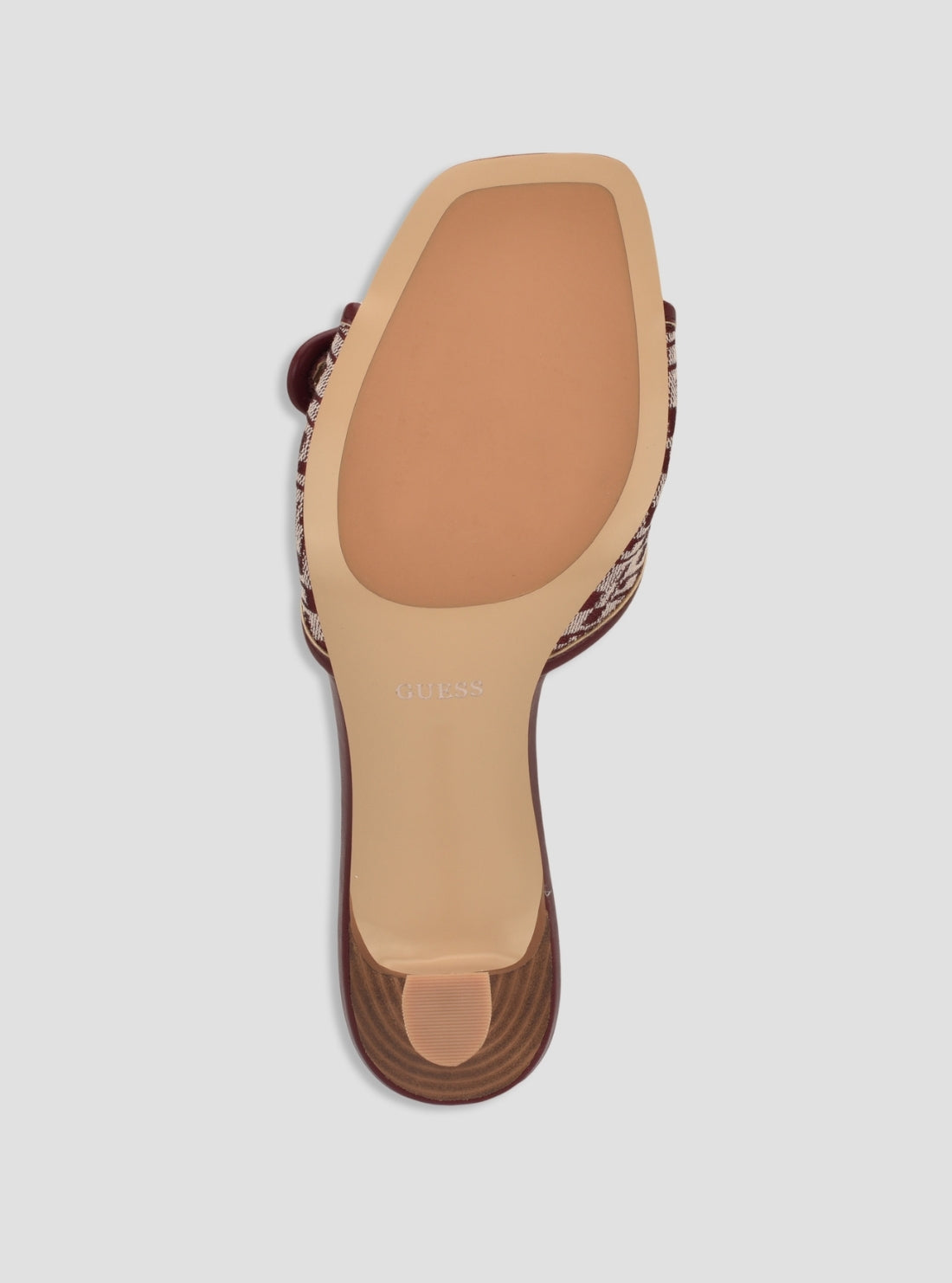 GUESS Footwear Red Dista Heeled Sandals DISTA2 Bottom View