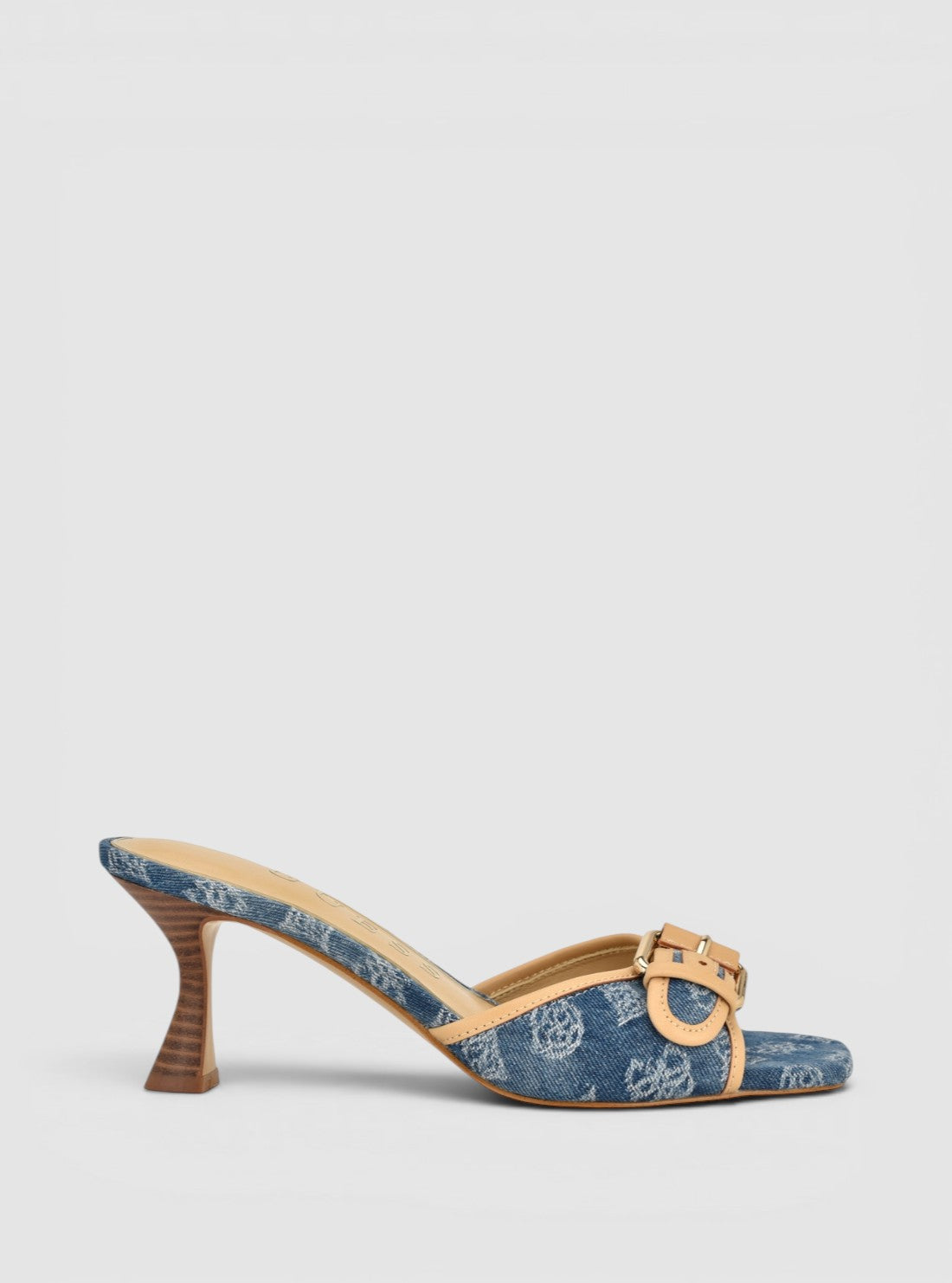 GUESS Footwear Blue Logo Dista Kitten Heels DISTA2 Side View2