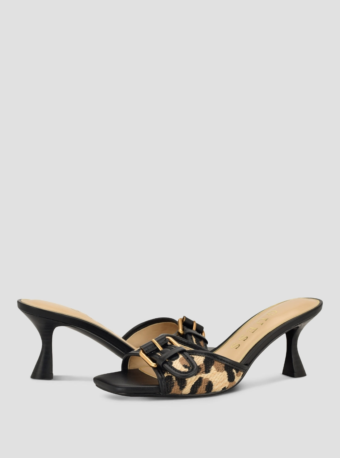 GUESS Footwear Medium Brown Dista2 Heeled Sandals DISTA2 Front Side View