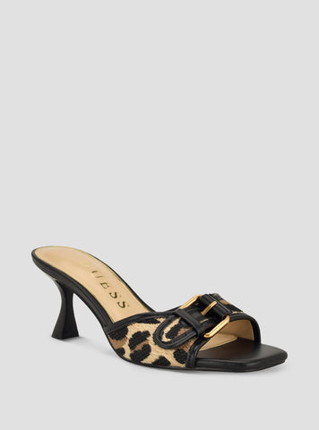 GUESS Footwear Medium Brown Dista2 Heeled Sandals DISTA2 Side View
