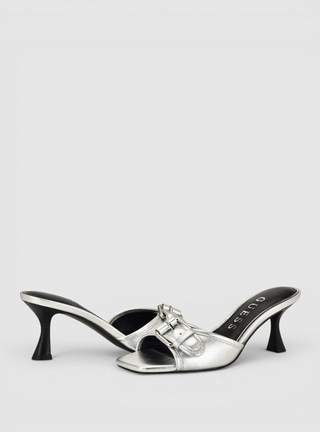 GUESS Footwear Silver Dista Heels DISTA7 Back Side View