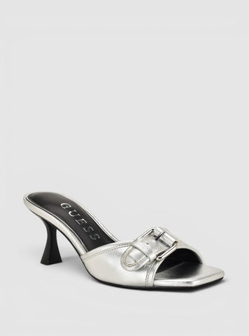 GUESS Footwear Silver Dista Heels DISTA7 Side View