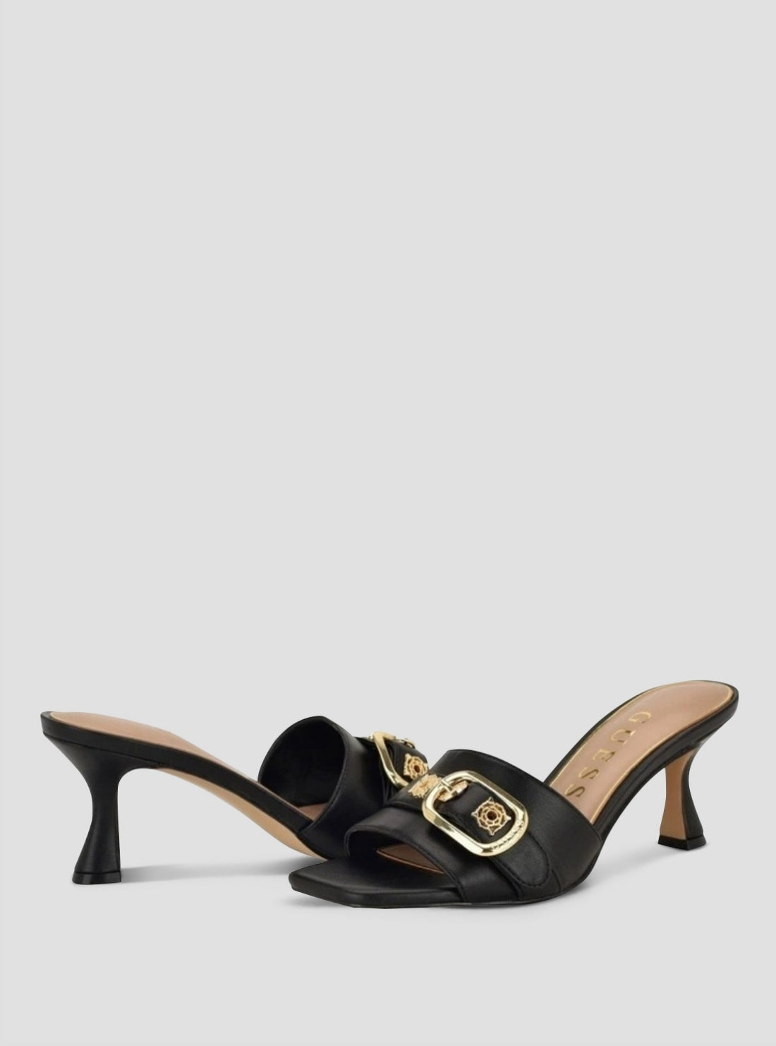 GUESS Footwear Black Dittara Heeled Sandals DITTARA Front Side View