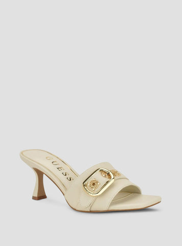 GUESS Footwear White Dittara Heeled Sandals DITTARA Front Side View