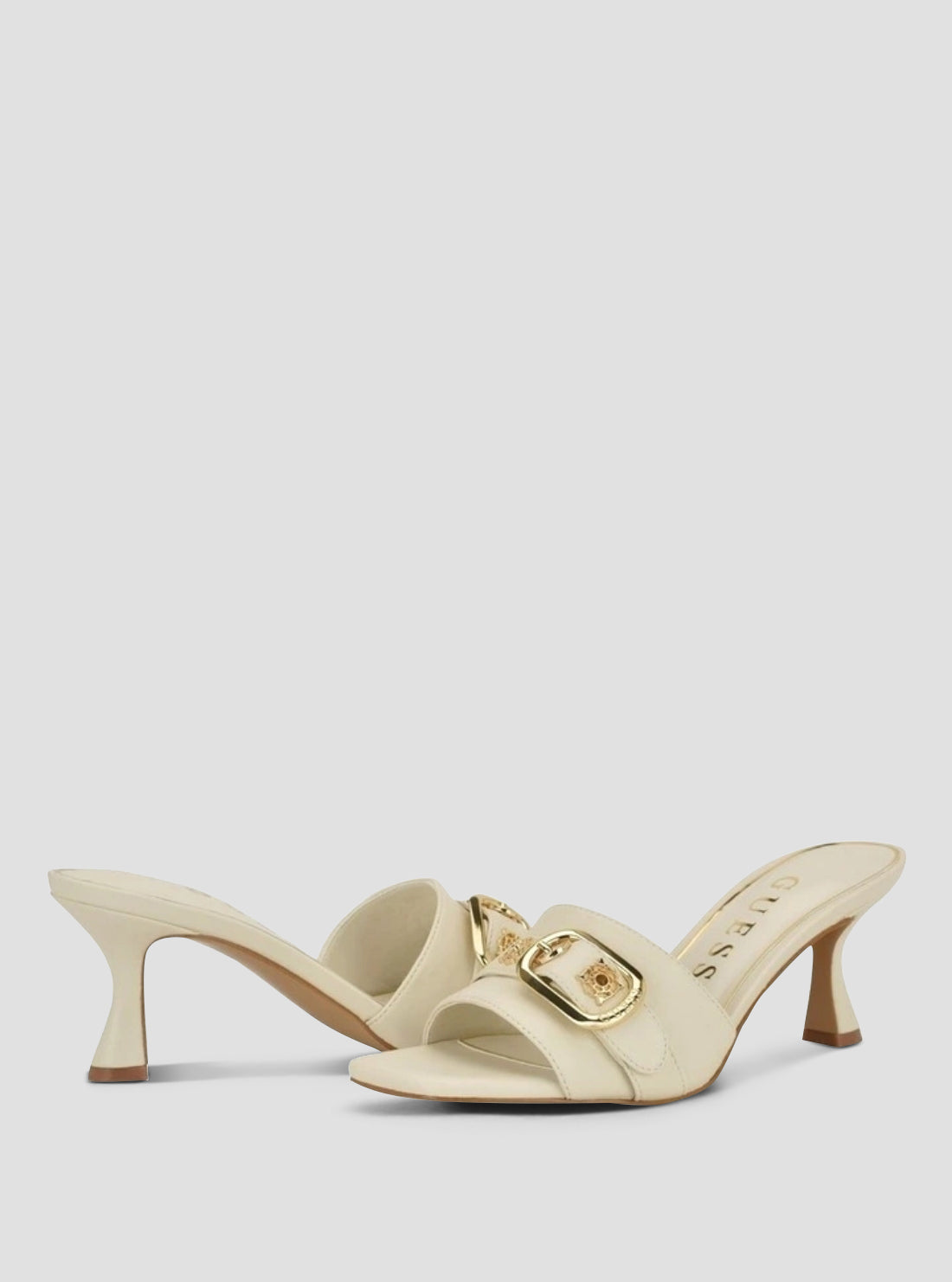 GUESS Footwear White Dittara Heeled Sandals DITTARA Front Side View