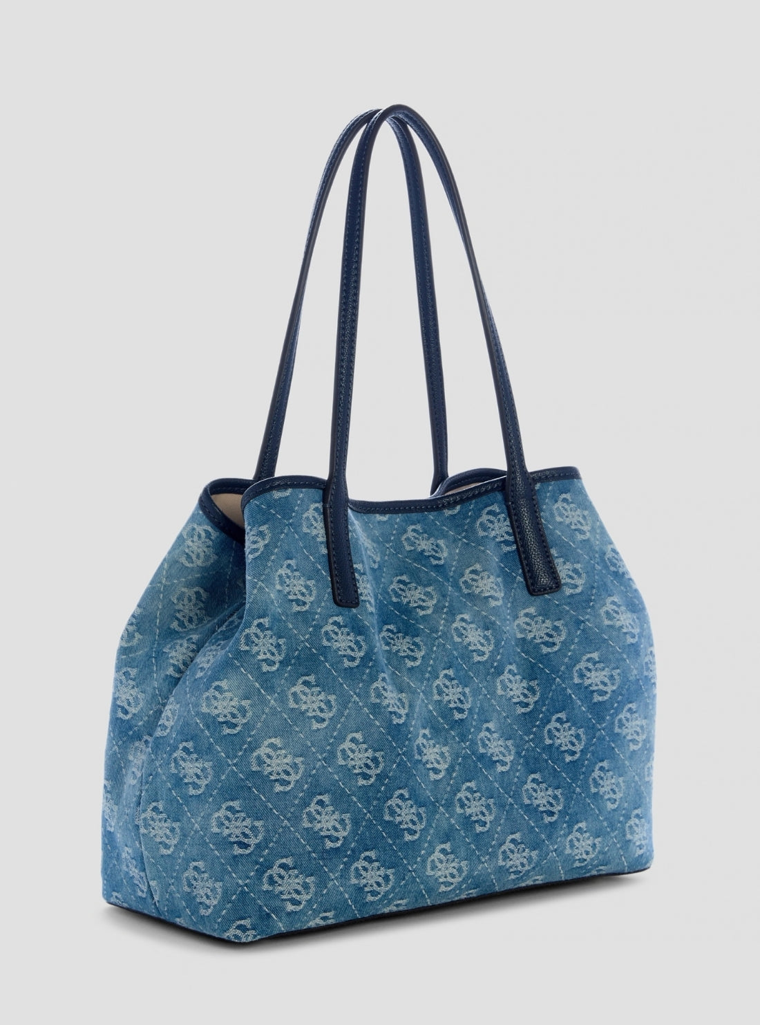 GUESS Womens Denim Logo Victtoria 2 In 1 Tote Bag DL951428 Back View