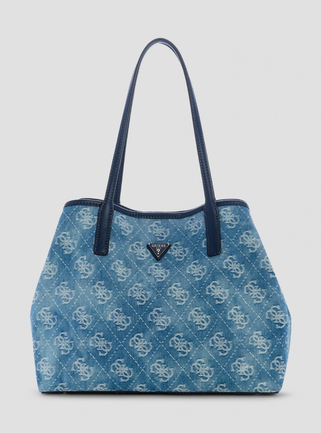 GUESS Womens Denim Logo Victtoria 2 In 1 Tote Bag DL951428 Front View1