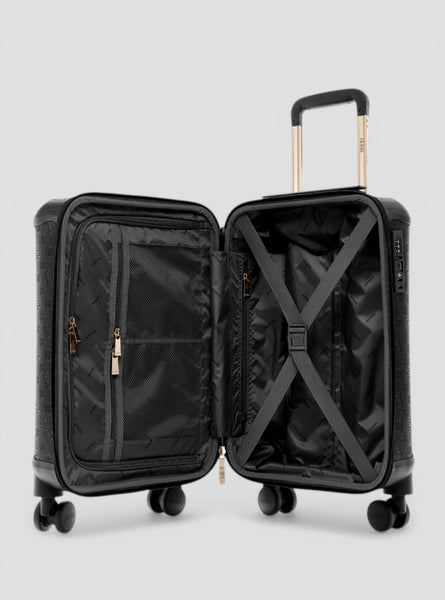 GUESS ブラック キャリーケース Black Logo Wilder 45cm Suitcase | GUESS