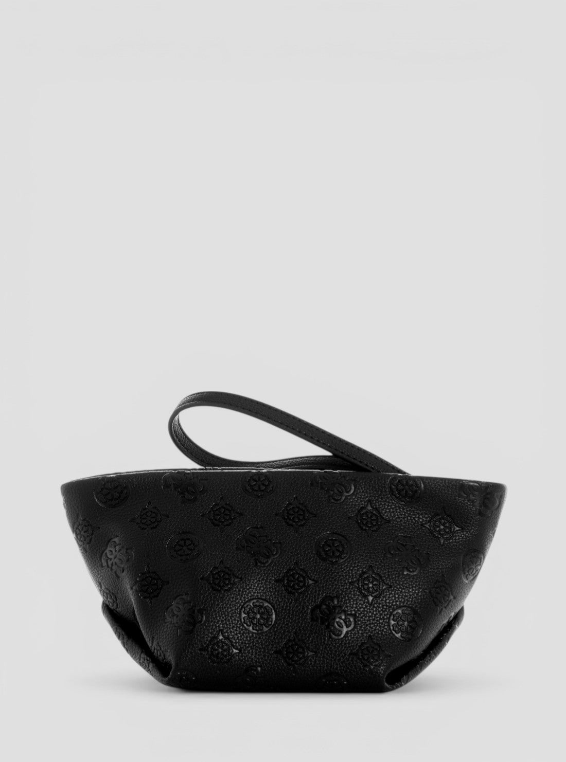 GUESS Accessories Black Logo Helina Top Zip Cosmetic Pouch DP9640005 Back View