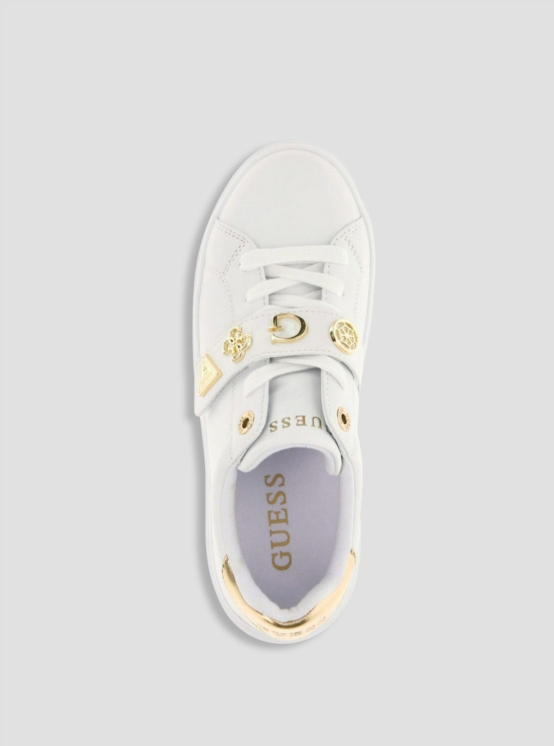 GUESS Footwear White Drift Sneakers DRIFT Top View
