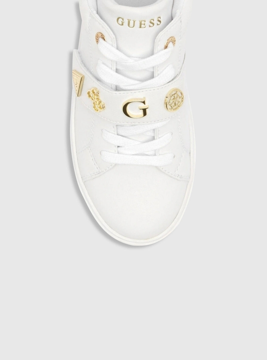 GUESS Footwear White Drift Sneakers DRIFT Top View