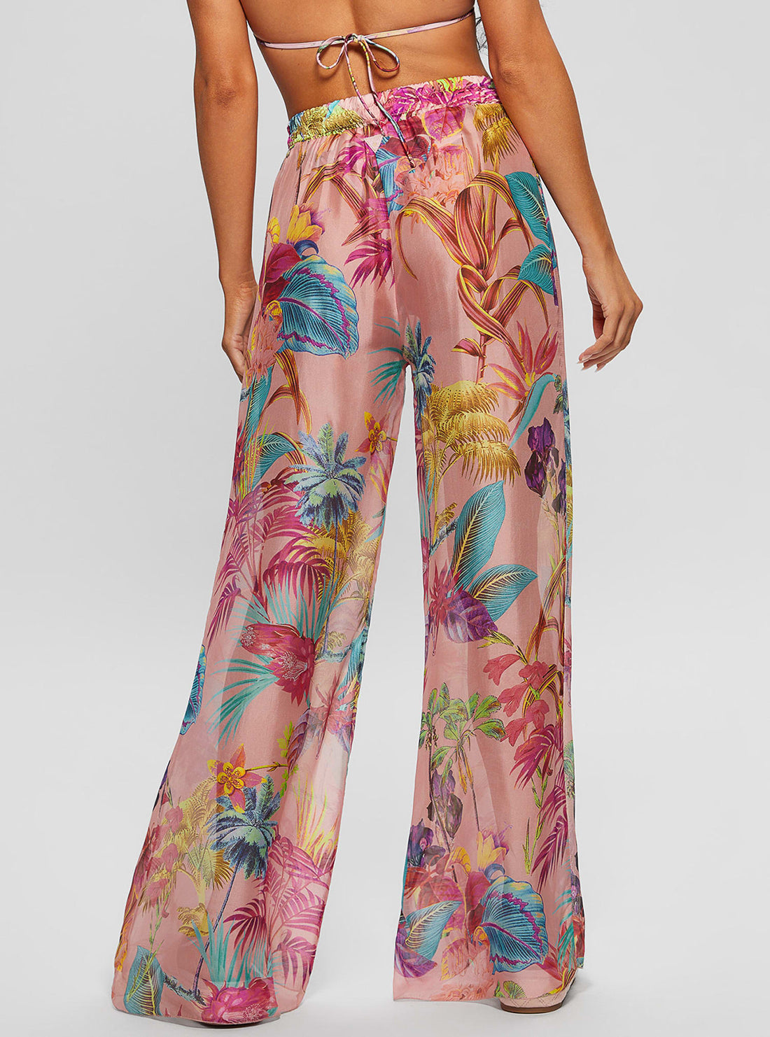 Flower Tropical Print Pants