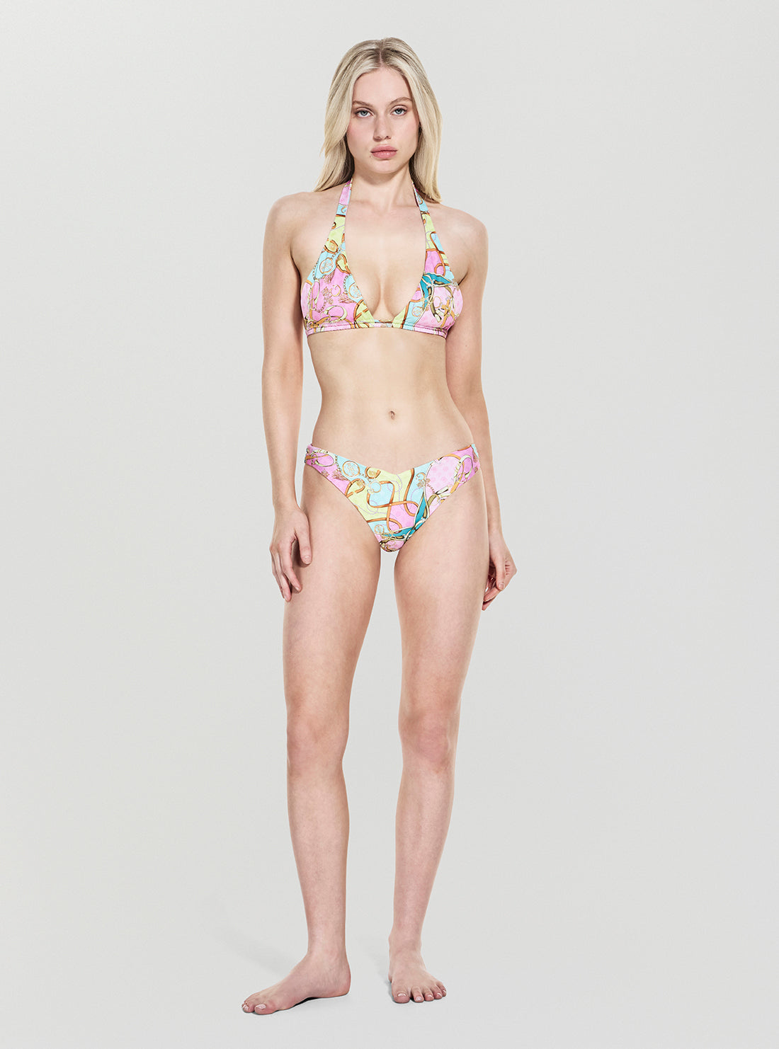 GUESS Womens Eco Multi Brazilian Bikini Bottom E5GO16KCR12 Full view