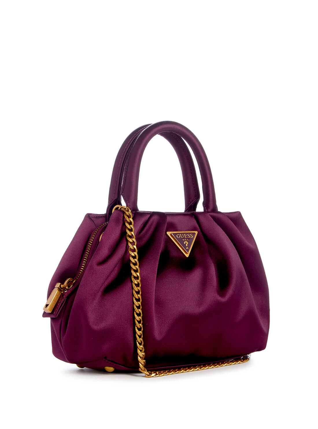 Women's Purple Tori Mini Satchel Bag front view alternative