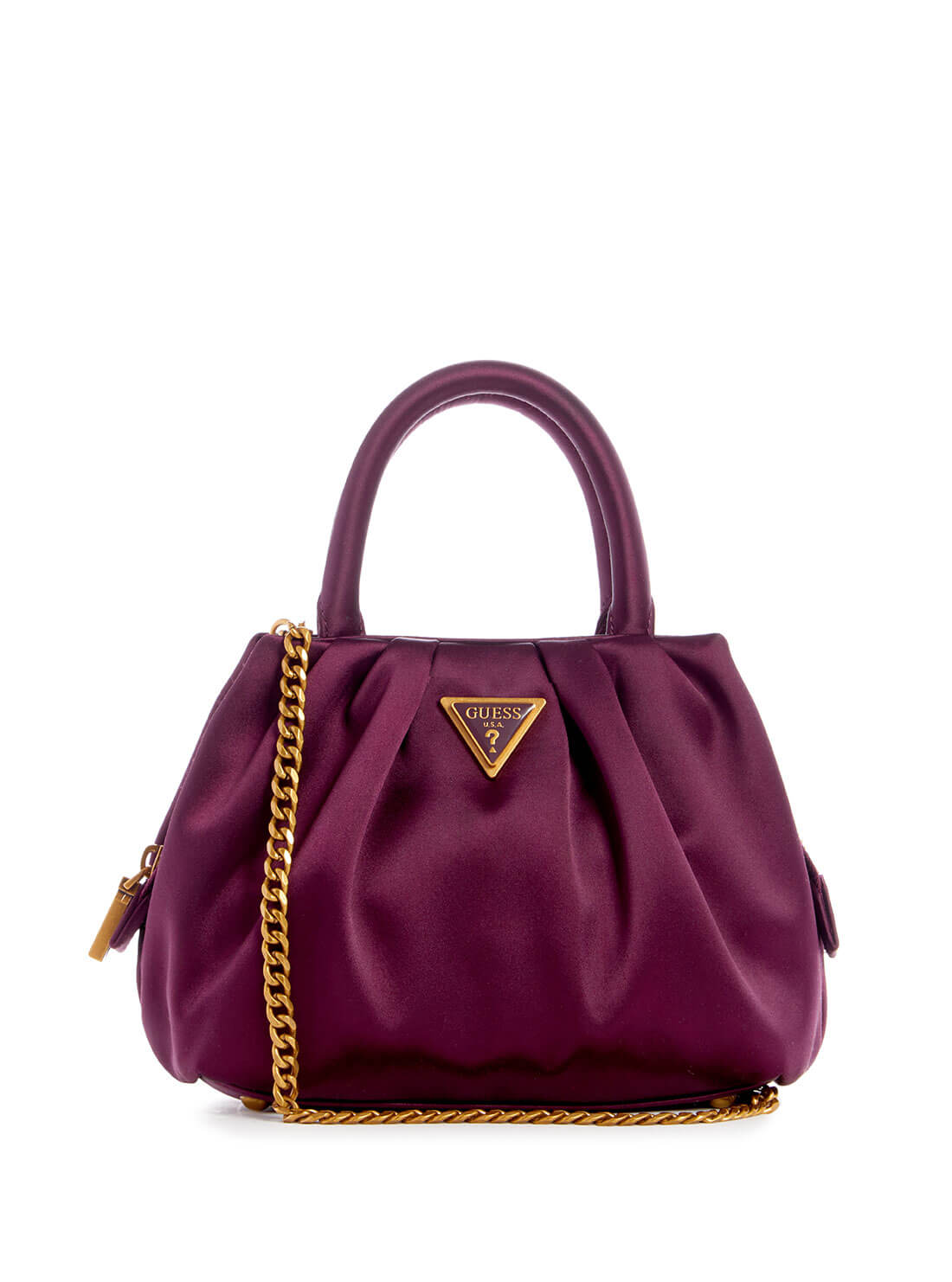 Women's Purple Tori Mini Satchel Bag front view
