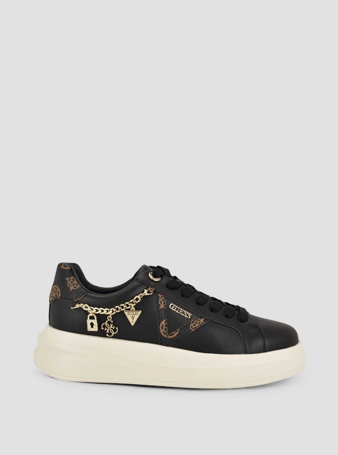 GUESS Womens Black Ebetts Sneakers EBETTS2 Side View2