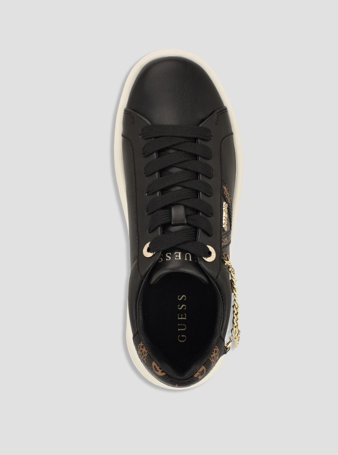GUESS Womens Black Ebetts Sneakers EBETTS2 Top View