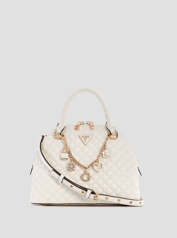 White Everlee Satchel Bag