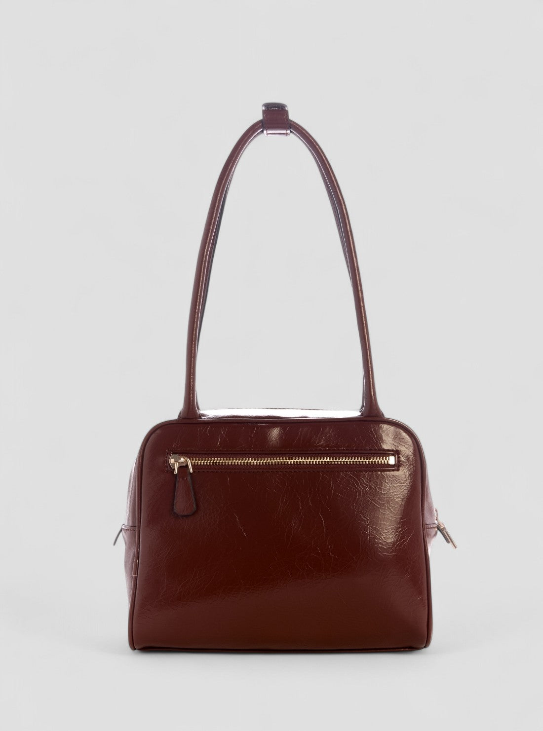 GUESS Womens Brown Waldena Shoulder Satchel Bag EG964609 BacK View