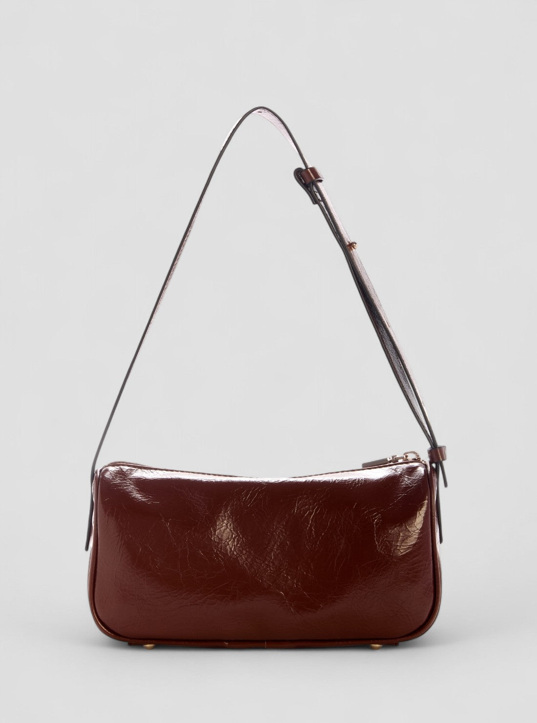 GUESS Womens Brown Waldena Small Top Zip Shoulder Bag EG964617 Back View