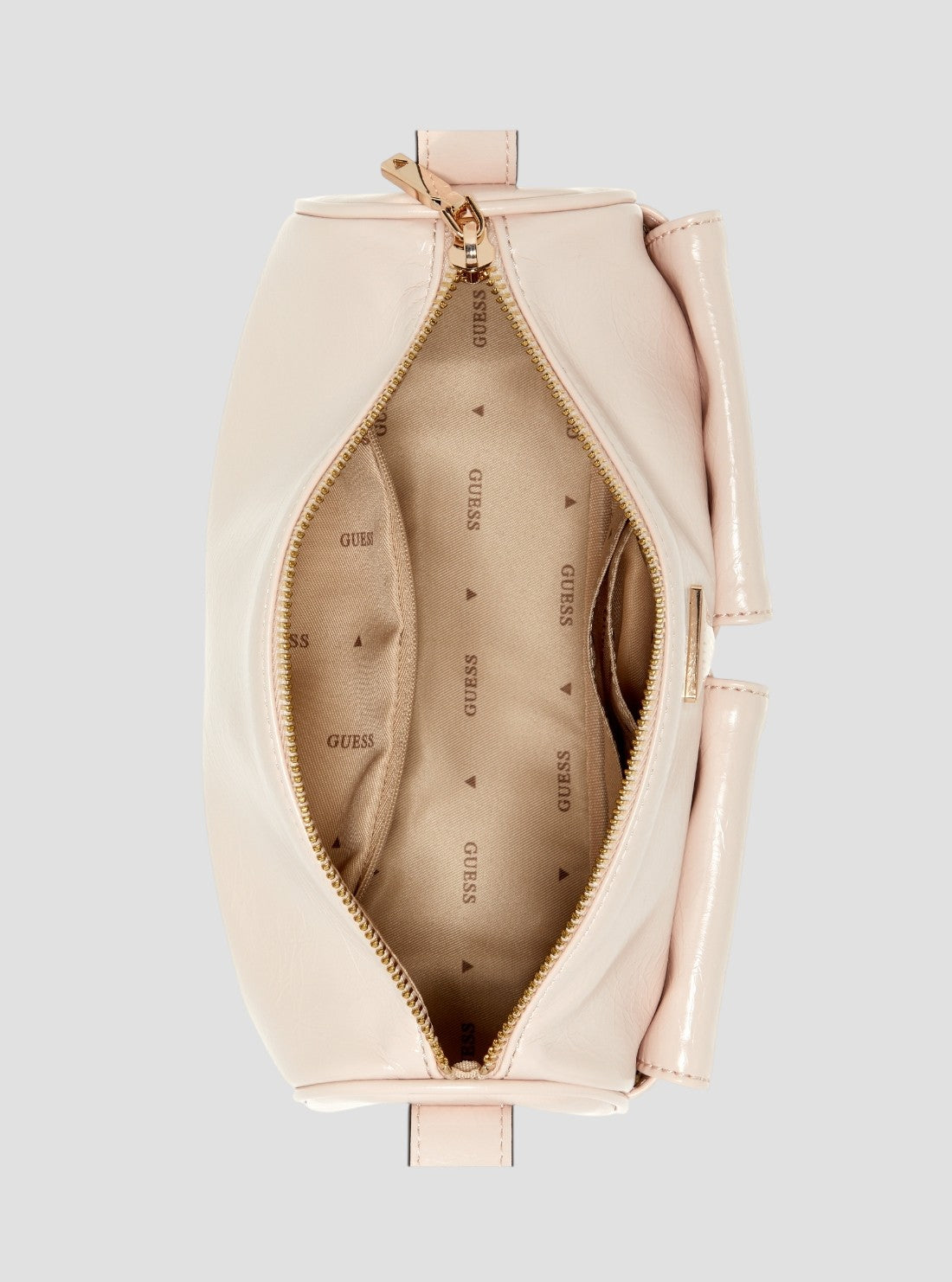 GUESS Womens Pink Waldena Small Top Zip Shoulder Bag EG964617  Inside View