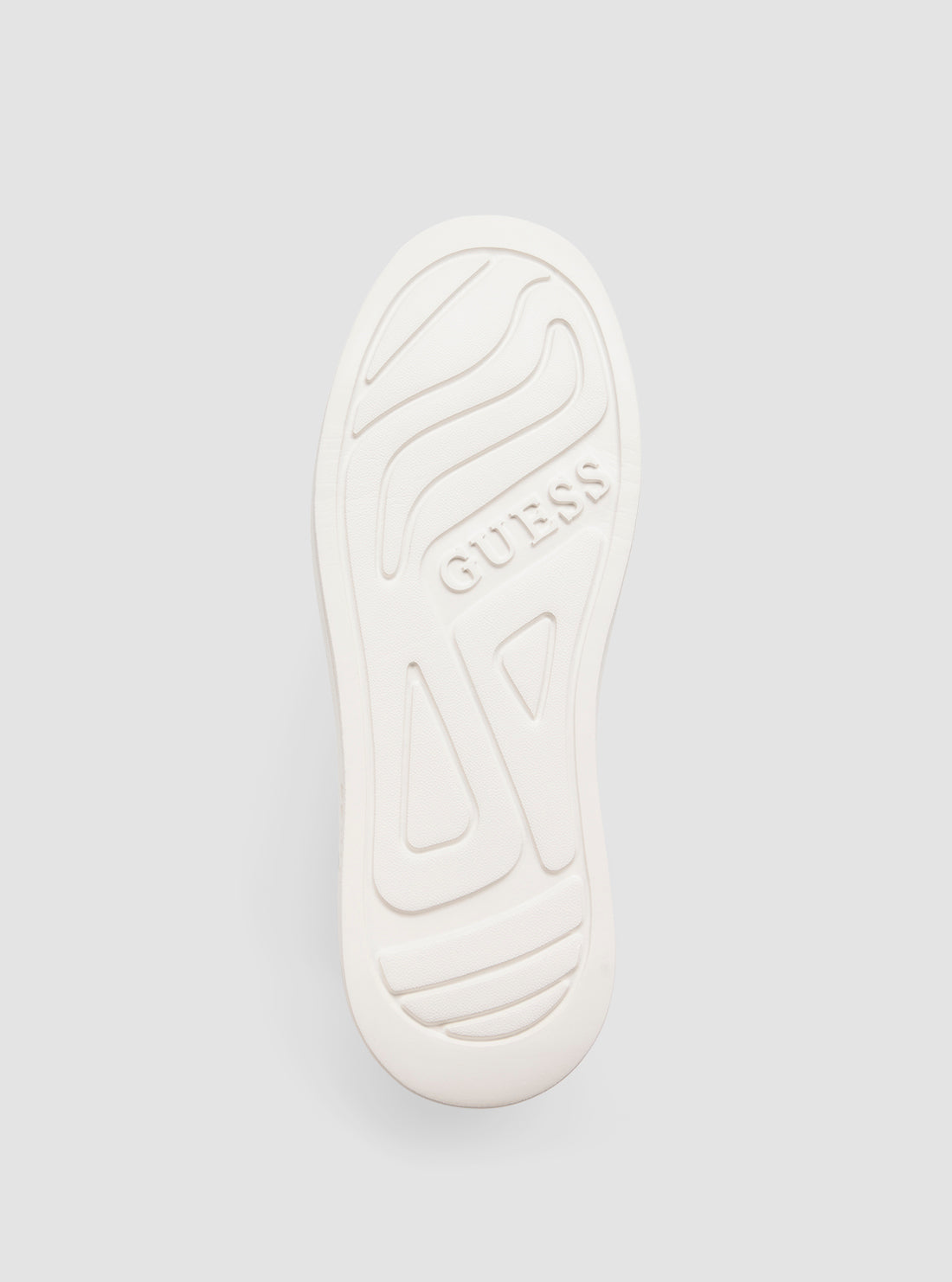 GUESS Womens White Pink Elbina Sneakers ELBINA6 Bottom View