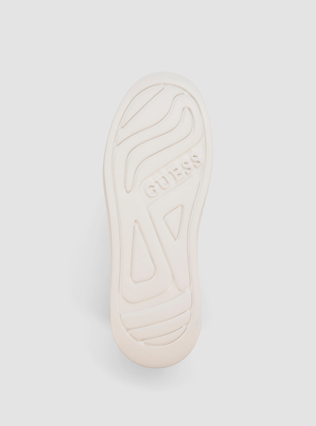 GUESS Mens White Brown Elbina Sneakers ELBINA Bottom View