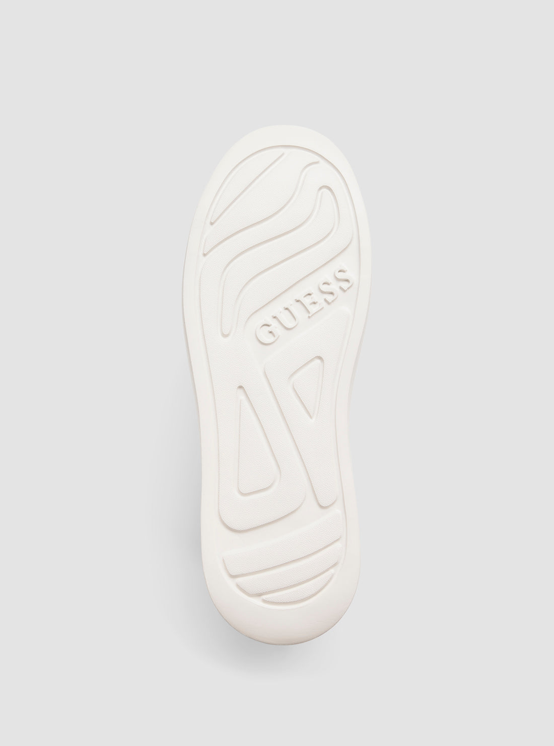 GUESS Mens White Black Elbina Sneakers ELBINA Bottom View