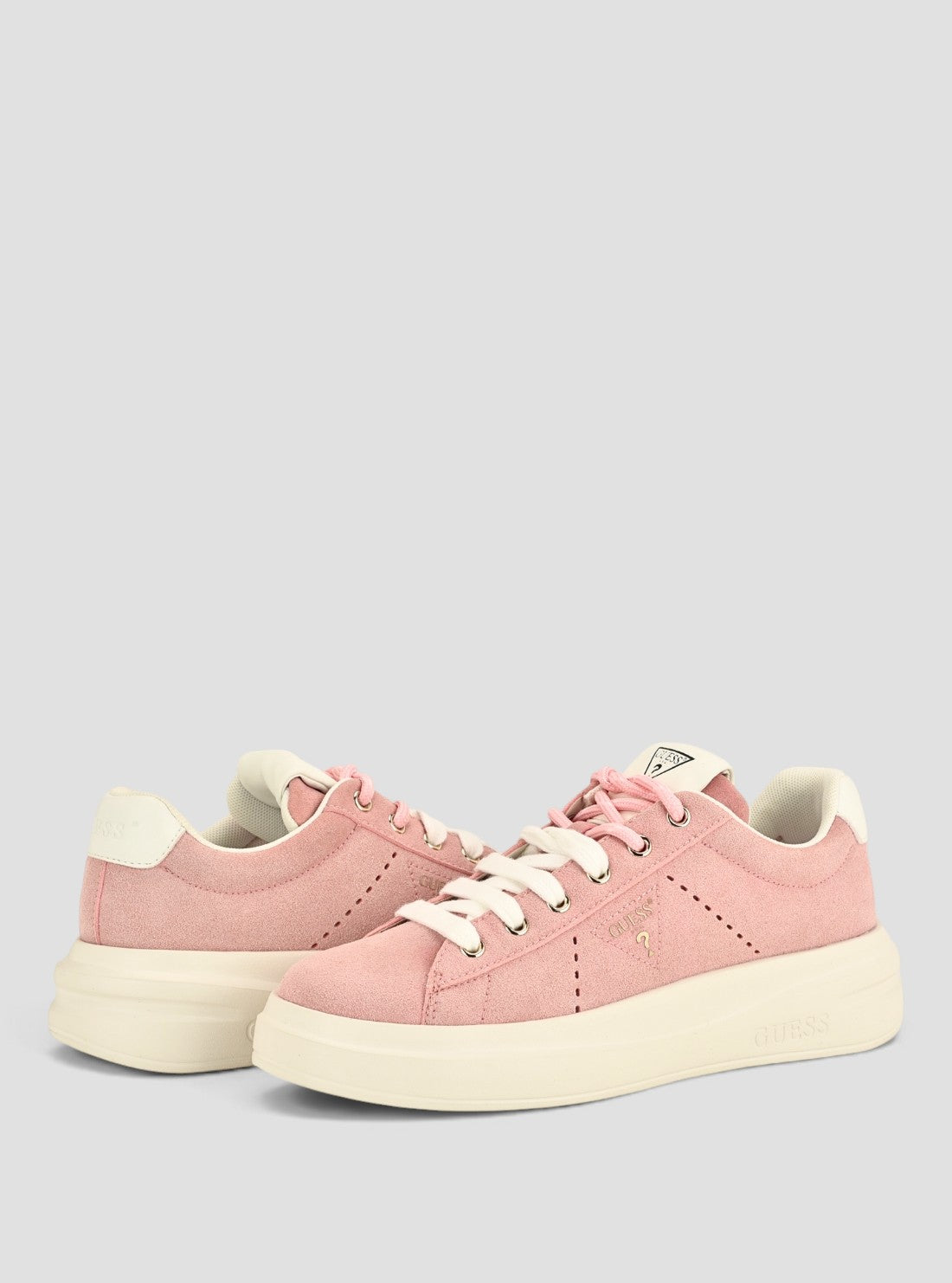 GUESS Womens Medium Pink Eliva Sneakers ELIVA2 Front Side View