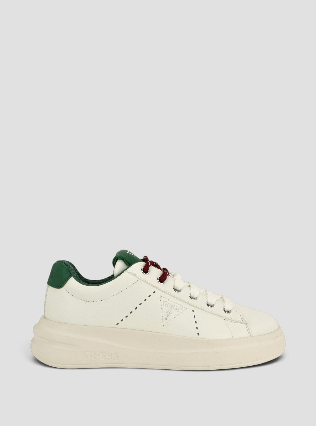 GUESS Womens White Eliva Sneakers ELIVA Side View3