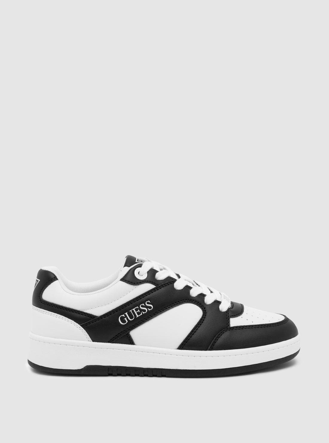 GUESS Womens Footwear Black White Ellies Sneakers ELLIES Side View